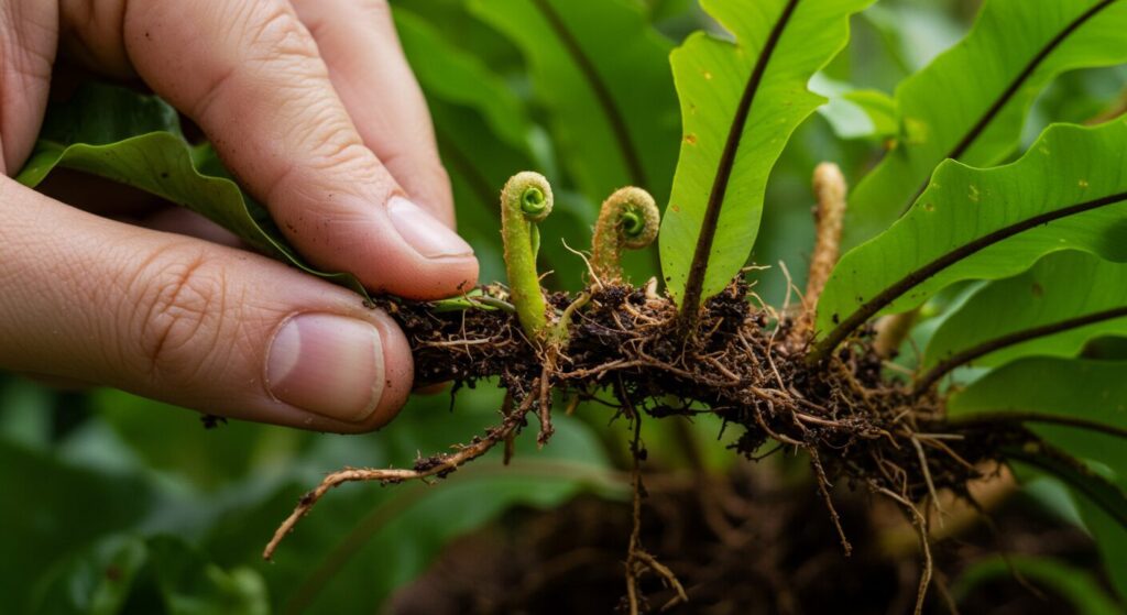fern with roots